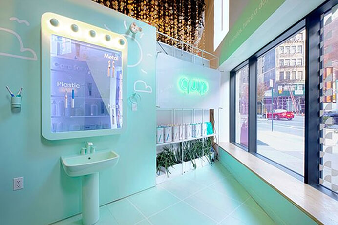  [Booth of subscription-type toothbrush brand]